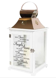 Angel's Arms Wooden Lantern from Pennycrest Floral in Archbold, OH