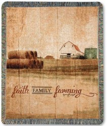 Faith, Family, Farming Throw from Pennycrest Floral in Archbold, OH