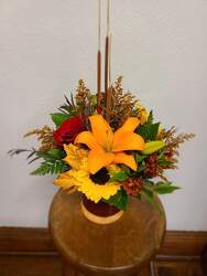 Fall Pitcher Arrangement  from Pennycrest Floral in Archbold, OH
